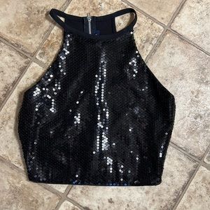 Sequined cropped top size small